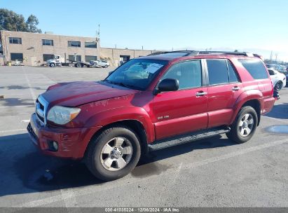 2006 TOYOTA 4RUNNER SR5 V6 Burgundy  Gasoline JTEBU14R568062379 photo #3