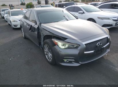 2014 INFINITI Q50 PREMIUM Gray  Gasoline JN1BV7AP7EM681226 photo #1