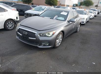 2014 INFINITI Q50 PREMIUM Gray  Gasoline JN1BV7AP7EM681226 photo #3