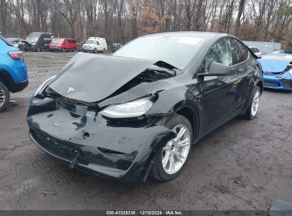 2022 TESLA MODEL Y LONG RANGE DUAL MOTOR ALL-WHEEL DRIVE Black  Electric 7SAYGDEE7NF392786 photo #3