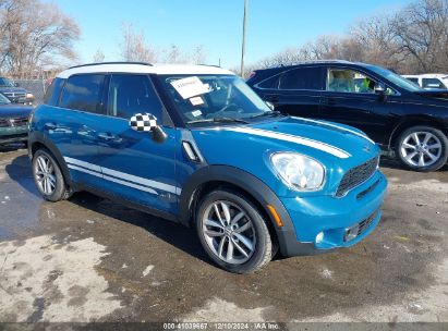 2011 MINI COOPER S COUNTRYMAN Blue  Gasoline WMWZC5C57BWL54582 photo #1