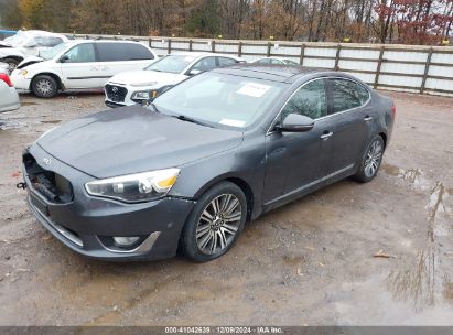 2014 KIA CADENZA PREMIUM Gray  Gasoline KNALN4D71E5124881 photo #3