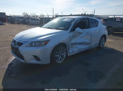 2014 LEXUS CT 200H White  Hybrid JTHKD5BH4E2208468 photo #3