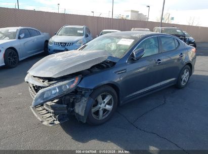 2015 KIA OPTIMA LX Gray  Gasoline KNAGM4A79F5531230 photo #3