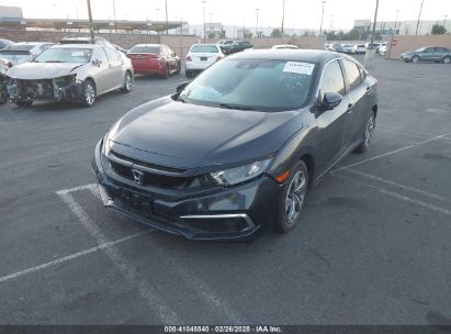 2019 HONDA CIVIC LX Gray  gas 2HGFC2F66KH550103 photo #3