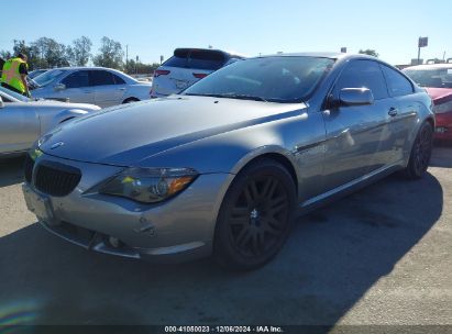 2006 BMW 650I Gray  Gasoline WBAEH13456CR49504 photo #3