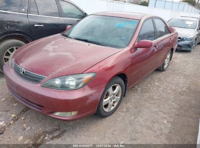 2002 TOYOTA CAMRY SE V6 Maroon  Gasoline 4T1BF32K82U004215 photo #3