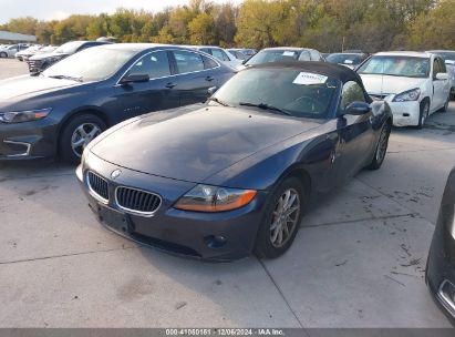 2004 BMW Z4 2.5I Blue  Gasoline 4USBT33574LS50598 photo #3