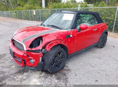 2014 MINI CONVERTIBLE COOPER Red  Gasoline WMWZN3C56ET861056 photo #3