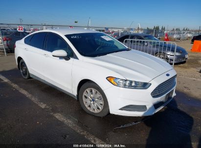 2014 FORD FUSION S White  Gasoline 3FA6P0G76ER394108 photo #1