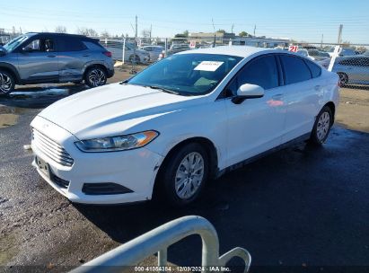 2014 FORD FUSION S White  Gasoline 3FA6P0G76ER394108 photo #3