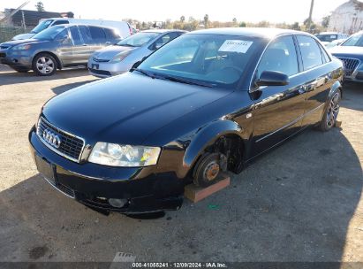 2004 AUDI A4 3.0 Black  Gasoline WAULT68E04A141302 photo #3