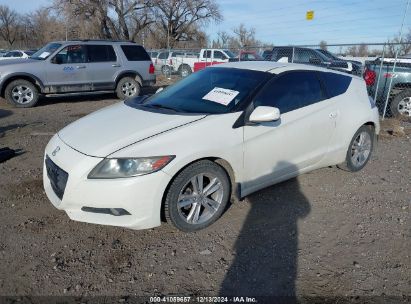 2011 HONDA CR-Z EX White  Hybrid JHMZF1D6XBS014892 photo #3