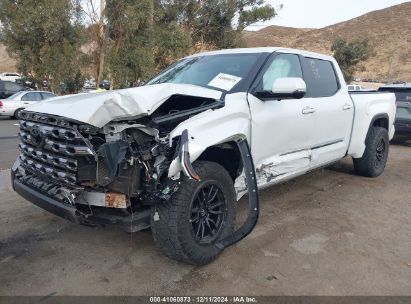 2022 TOYOTA TUNDRA PLATINUM White  Gasoline 5TFNA5EC8NX001706 photo #3