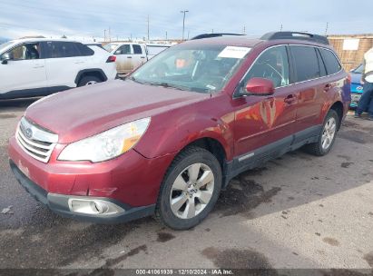 2012 SUBARU OUTBACK 3.6R LIMITED Red  Gasoline 4S4BRDKC2C2303265 photo #3