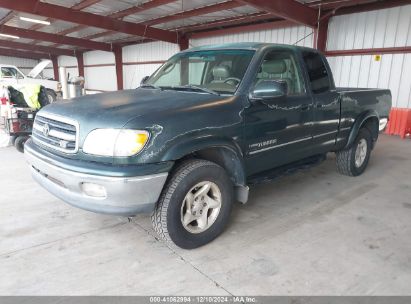 2000 TOYOTA TUNDRA ACCESS CAB LIMITED Green  Gasoline 5TBBT4815YS065996 photo #3