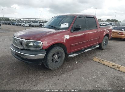 2001 FORD F-150 HARLEY-DAVIDSON EDITION/KING RANCH EDITION/LARIAT/XLT Red  Gasoline 1FTRW07W51KF13198 photo #3