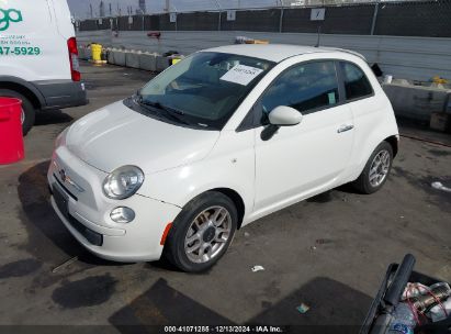 2012 FIAT 500 POP White  Gasoline 3C3CFFAR6CT291434 photo #3