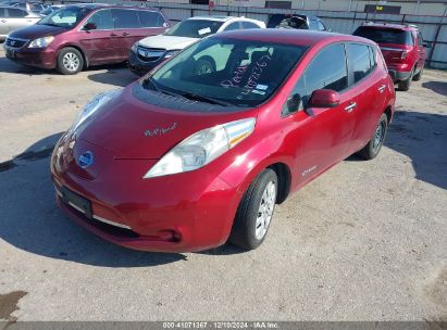 2015 NISSAN LEAF S Maroon  Electric 1N4AZ0CP8FC313684 photo #3