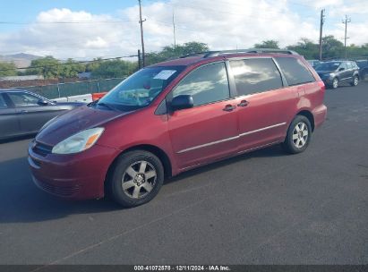 2004 TOYOTA SIENNA LE Maroon  Gasoline 5TDZA23C14S000405 photo #3