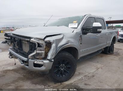 2022 FORD F-250 PLATINUM Silver  Diesel 1FT8W2BT1NED21561 photo #3