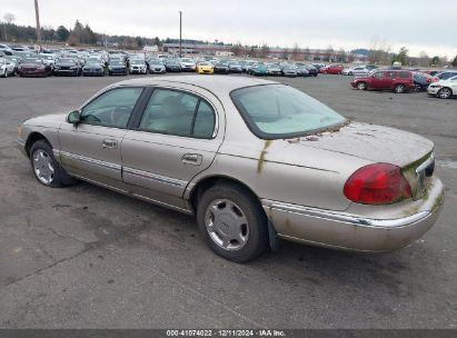 2001 LINCOLN CONTINENTAL Gold  Gasoline 1LNHM97V01Y667128 photo #4