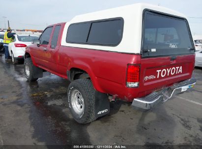 1993 TOYOTA PICKUP 1/2 TON EX LONG WHLBSE DX Red  Gasoline 4TARN13P7PZ154312 photo #4