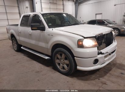 2007 FORD F-150 LARIAT/XLT White  Flexible Fuel 1FTPW12V67KC96331 photo #1