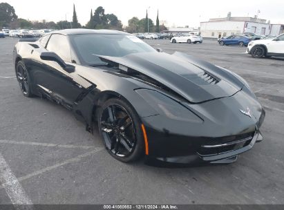 2019 CHEVROLET CORVETTE STINGRAY Z51 Black  Gasoline 1G1YG2D73K5112128 photo #1