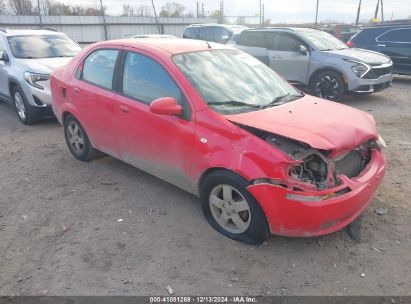 2006 CHEVROLET AVEO LS Red  Gasoline KL1TD56606B561930 photo #1