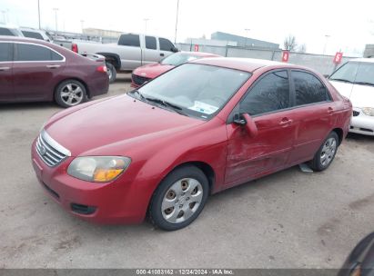 2009 KIA SPECTRA EX Red  Gasoline KNAFE222295610954 photo #3