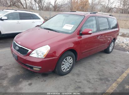 2014 KIA SEDONA LX Red  Gasoline KNDMG4C73E6542324 photo #3