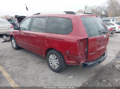 2014 KIA SEDONA LX Red  Gasoline KNDMG4C73E6542324 photo #4