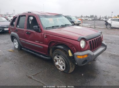 2003 JEEP LIBERTY SPORT Maroon  Gasoline 1J4GK48K73W646394 photo #1