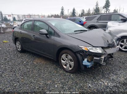 2013 HONDA CIVIC LX Gray  Gasoline 2HGFB2F55DH600518 photo #1