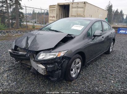 2013 HONDA CIVIC LX Gray  Gasoline 2HGFB2F55DH600518 photo #3