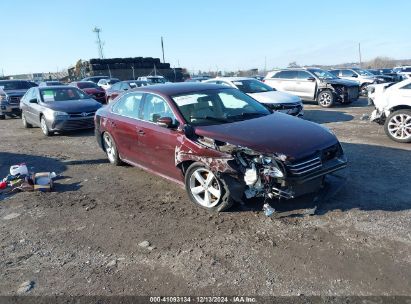 2014 VOLKSWAGEN PASSAT 1.8T SE Burgundy  Gasoline 1VWBT7A3XEC087278 photo #1