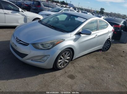 2014 HYUNDAI ELANTRA SE Gray  Gasoline 5NPDH4AE8EH500350 photo #3