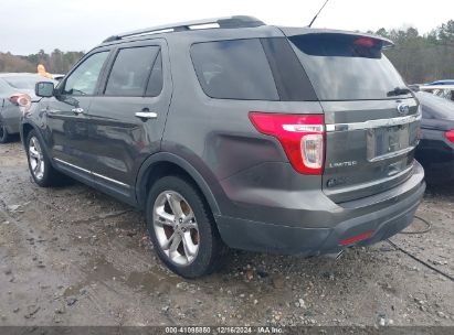 2015 FORD EXPLORER LIMITED Gray  Gasoline 1FM5K7F85FGB78634 photo #4