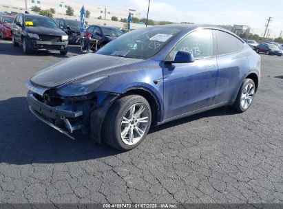 2023 TESLA MODEL Y AWD/LONG RANGE DUAL MOTOR ALL-WHEEL DRIVE Blue  Electric 7SAYGAEE6PF892570 photo #3