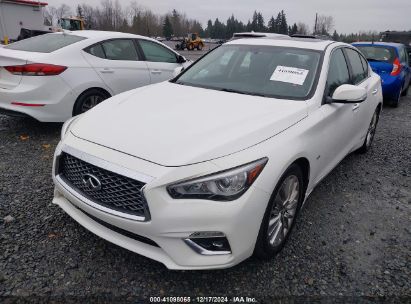 2019 INFINITI Q50 3.0T LUXE White  Gasoline JN1EV7AP7KM517872 photo #3