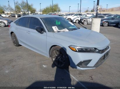 2022 HONDA CIVIC SPORT Gray  Gasoline 2HGFE2F52NH566725 photo #1