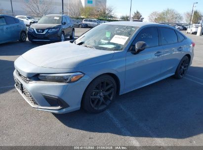 2022 HONDA CIVIC SPORT Gray  Gasoline 2HGFE2F52NH566725 photo #3