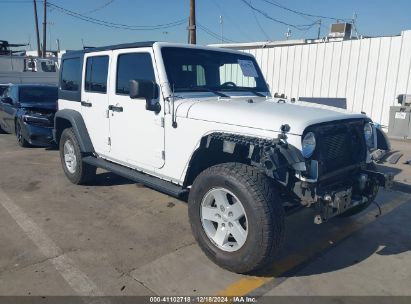 2018 JEEP WRANGLER JK UNLIMITED SPORT S 4X4 White  Flexible Fuel 1C4HJWDG7JL925997 photo #1