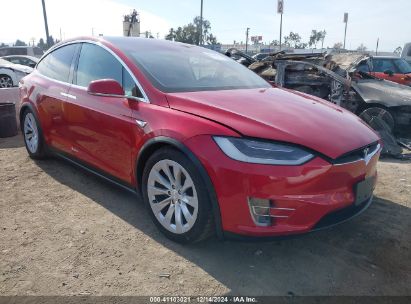 2016 TESLA MODEL X Red  electric 5YJXCAE21GF003944 photo #1