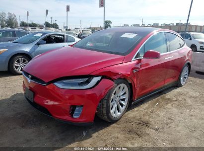 2016 TESLA MODEL X Red  electric 5YJXCAE21GF003944 photo #3