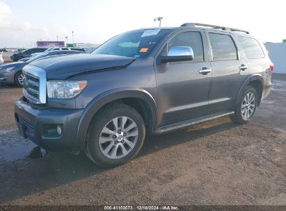 2014 TOYOTA SEQUOIA LIMITED 5.7L V8 Gray  Gasoline 5TDKY5G19ES053149 photo #3