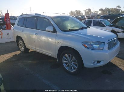 2008 TOYOTA HIGHLANDER HYBRID LIMITED White  Hybrid JTEEW44A382011679 photo #1