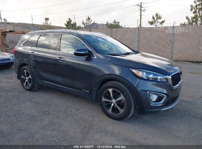 2016 KIA SORENTO 3.3L EX Gray  Gasoline 5XYPHDA5XGG132759 photo #1