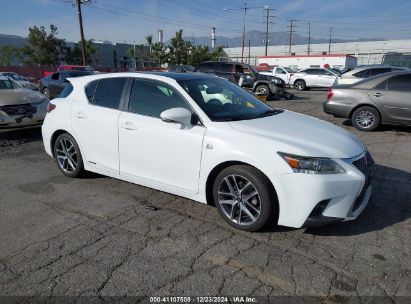 2015 LEXUS CT 200H White  Hybrid JTHKD5BH4F2228947 photo #1